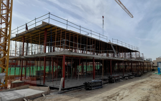 Finalizando la estructura de las 6 primeras viviendas en C/ Géminis